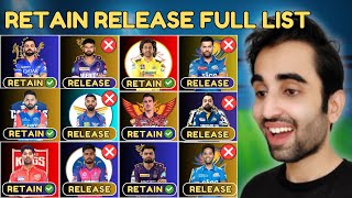 IPL 2025 ALL 10 Teams Retained Players List  RCB  KKR  CSK  MI  Five Sportz [upl. by Ahsauqal310]