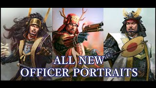 Nobunagas Ambition Awakening  all new portraits updated with the ones from PUK expansion [upl. by Alidia136]