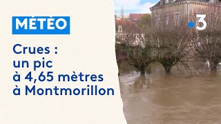 Inondations dans le centreville de Montmorillon [upl. by Spark]