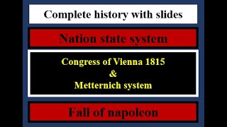 congress of Vienna 1815 and fall of Napoleon [upl. by Ahsaet]