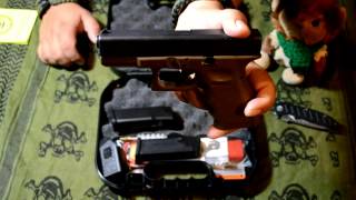 Glock 19 Gen 3 FDE Unboxing and introduction to Lil Dude [upl. by Stelu433]