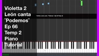 Violetta León canta ¨Podemos¨ Piano Tutorial cover in Synthesia [upl. by Broddie]