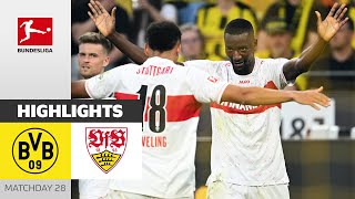 Guirassy Decides Close Match  Borussia Dortmund  VfB Stuttgart 01  Highlights  Bundesliga [upl. by Ursula]