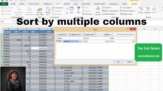 How to sort by multiple columns in Excel [upl. by Regazzi]