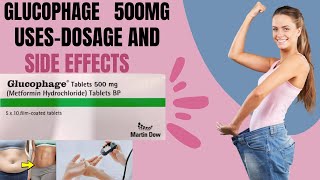 Metformin Glucophage 500mg tablet  uses dosage side effects and interaction [upl. by Keifer780]