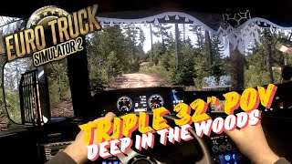 ETS2 Triple 32s GoPro POV  Forest Run on Crazy 1 to 1 modded map RPM  Rheinland amp Pfalz [upl. by Nesnej]