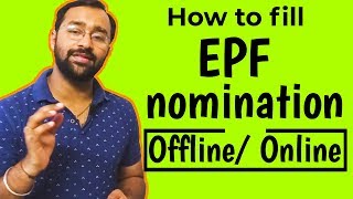 🔴How to fill EPF nomination form onlineoffline and update PF nominee [upl. by Dolphin]