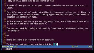 Vim Tutorial  Marks [upl. by Barb275]
