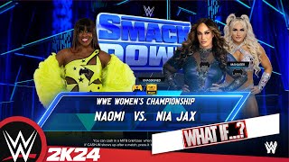 WWE smackdown 151124 WHAT IF  Naomi VS Nia Jax [upl. by Henghold731]