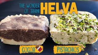 How to make HELVA at HOME 😍  2 Halva Recipes 1Pistachios 2Cocoa  Refika’s Special Oven Helva 🤤 [upl. by Edmonds]