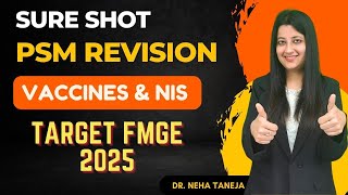 SURE SHOT PSM FMGE Vaccines amp National Immunization Schedulefmge upsc inicet [upl. by Akirej]