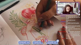 Chat  Draw with Coloured Pencils Twitch Stream  1106212 [upl. by Philoo997]