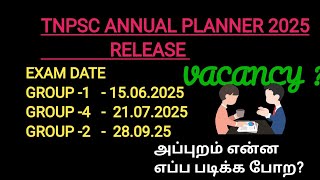 TNPSC ANNUAL PLANNER 2025 RELEASE  GROUP 4amp2 EXAM CONFIRM [upl. by Byrn767]