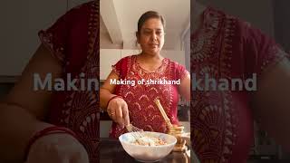 The making of shrikhand india food maharashtra recipe festivevibes diwali homemade [upl. by Dorwin]