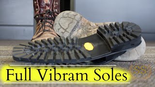 Work Boots Full Restoration  Full Vibram Soles [upl. by Yrannav]