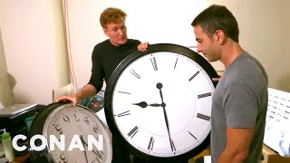 Conan Catches Jordan Schlansky Coming In Late  CONAN on TBS [upl. by Ysiad716]