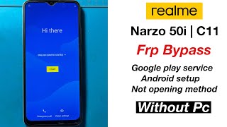 Realme Narzo 50i Frp Bypass  Without Pc  Hard Reset  Lock Unlock New Method 2024 [upl. by Ahseki971]