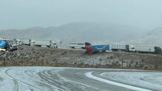 Horrible Highway in Wyoming Many Semi Trucks wreck on i80 [upl. by Mariellen]