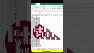 fill the alphanumeric characters automatically in MS Excel [upl. by Aizat]