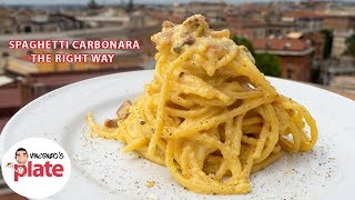 How to Make SPAGHETTI CARBONARA Approved by Romans [upl. by Owen95]