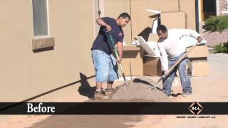 Installing Pavers in Arizona Before amp After By Romeros Pavers [upl. by Nunci]