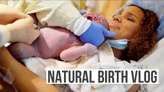 BIRTH VLOG  Emotional Labor amp Delivery natural amp unmedicated [upl. by Guthrey]