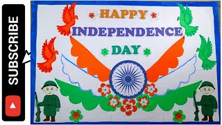 Independence Day Display BoardIndependence day bulletin board  Independence day school decoration [upl. by Akemahs]