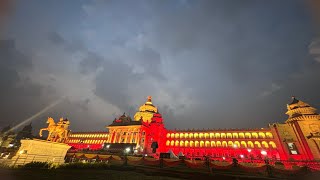 Laser Light show at Vidhana Soudha Bangalore [upl. by Anneyehc]