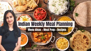 Indian Weekly Meal Planning  Full week Menu Ideas Preparations amp Recipes Vegetarian Meal Plan1 [upl. by Thorrlow]