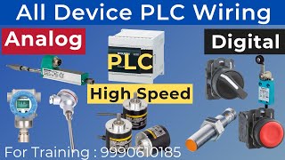 PLC Wiring TutorialAnalog Digital High Speed Input Programming PLC RTD Thermocouple Encoder wiring [upl. by Lidah]