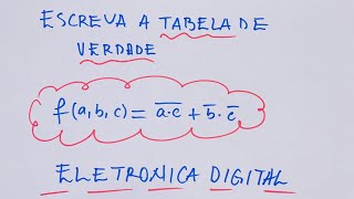 Exercicio 3c Escreva a tabela de verdade Matriz [upl. by Lebiralc]