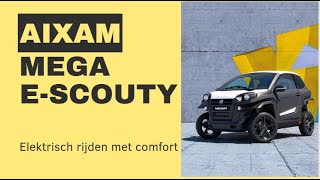 NIEUWSTE model Aixam Mega e Scouty  Elektrisch brommobiel rijden met comfort [upl. by Stelle]