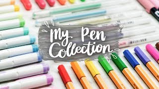 MY PEN COLLECTION w Swatches  Bullet Journal Calligraphy amp Drawing Supplies [upl. by Ashia316]