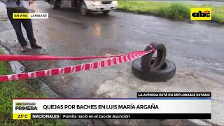 Quejas por baches en Luis María Argaña [upl. by Atte]