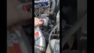 Stop a belt squeak with deodorant 😂😂😂 12valvecummins 12valve vagabondbuilds truck [upl. by Anahcar]