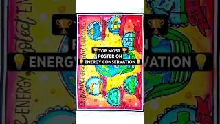 Energy conservation Poster drawing easy Save Energy save Earth drawing Renewable Energy drawing [upl. by Belcher744]