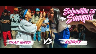 Sunugan  Aubrey vs Tikaz queen 1st round Sabunutan Femcee Tournament [upl. by Dnamra]