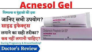 Acnesol Gel  How To Apply Acnesol Gel  Acnesol Gel Uses Side Effects in Hindi [upl. by Elohcan295]