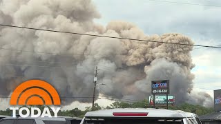 BioLab chemical plant fire in Georgia prompts evacuation orders [upl. by Anitsirk]