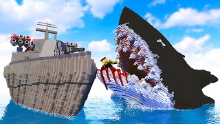 Hunting a NEW Megalodon in a Warship  Teardown Mods Gameplay [upl. by Aklam85]