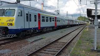 NMBS SNCB MS80 New look 384418  Paseerd langs schaarbeek station 2092023 [upl. by Parrnell]