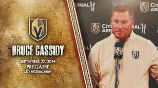 Bruce Cassidy Pregame 927 Clear Expectations and Accountability [upl. by Devora10]