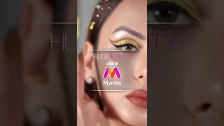 Graphic Eyeshadow Tutorial  Golden Eye Makeup  Hudabeauty Makeup  Myntrashorts [upl. by Znerol]