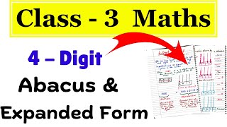 4 digit Abacus for Class 3 Expanded Form amp Short Form  Class 3 Maths  Maths Worksheet for Class 3 [upl. by Amsden269]