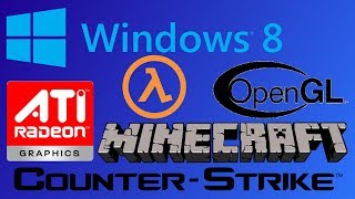 Windows 8 OpenGL ATI AMD Problem Замена драйвера Виндовс 8 для поддержки OpenGL  Minecraft  CS 16 [upl. by Ylsel]