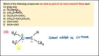 43 Isomerism cistrans isomer [upl. by Akimad]