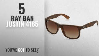 Top 10 Ray Ban Justin 4165  Winter 2018  RayBan RB4165 71013 JUSTIN  RUBBER LIGHT HAVANA Frame [upl. by Nnave]