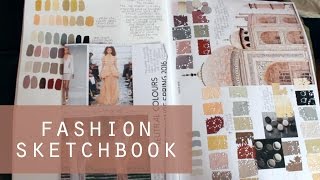 BA Fashion and Textiles Sketchbook flick through 1st class degree [upl. by Eissalc897]