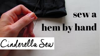 How to hem pants or shorts  No sewing machine  Sew a hem by hand  Easy hemming tutorial [upl. by Airtemad36]