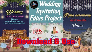 VERTICAL WEDDING INVITATION 2024 PROJECT FOR EDIUS 789X II FREE DOWNLOAD II ediusweddingproject [upl. by Ayote]